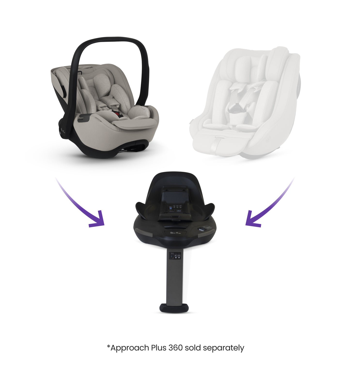 Glide Plus 360 Infant Car Seat Natural Taupe & Base Plus 360