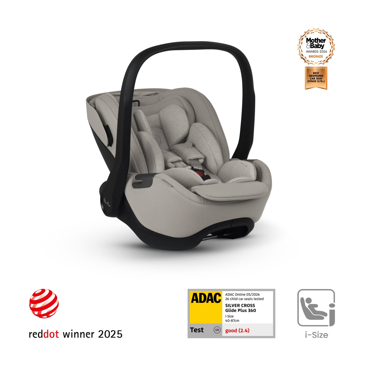 Glide Plus 360 Infant Car Seat Natural Taupe
