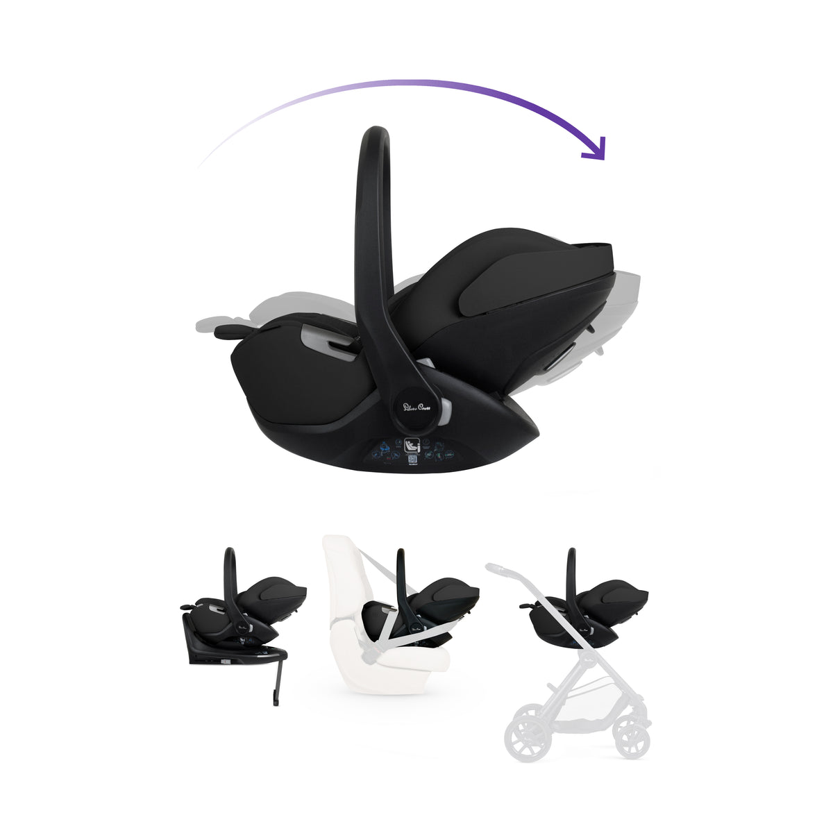 Glide Plus 360 Infant Car Seat Iconic Black & Base Plus 360