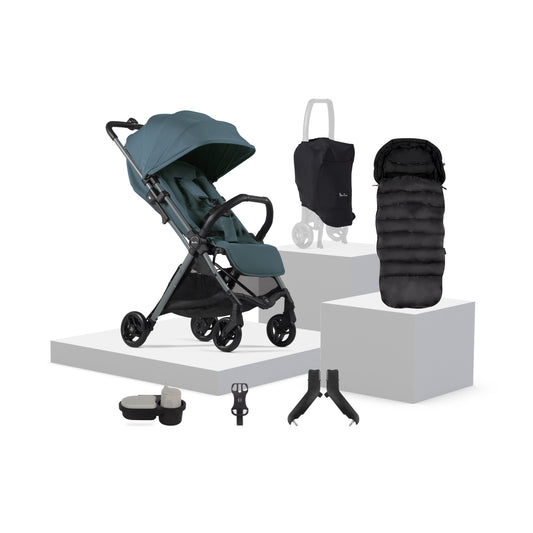 Jet 5 Mineral Travel Stroller Universal Accessory Bundle (7 piece)