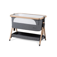 Lunar Bedside Crib Whisper Grey