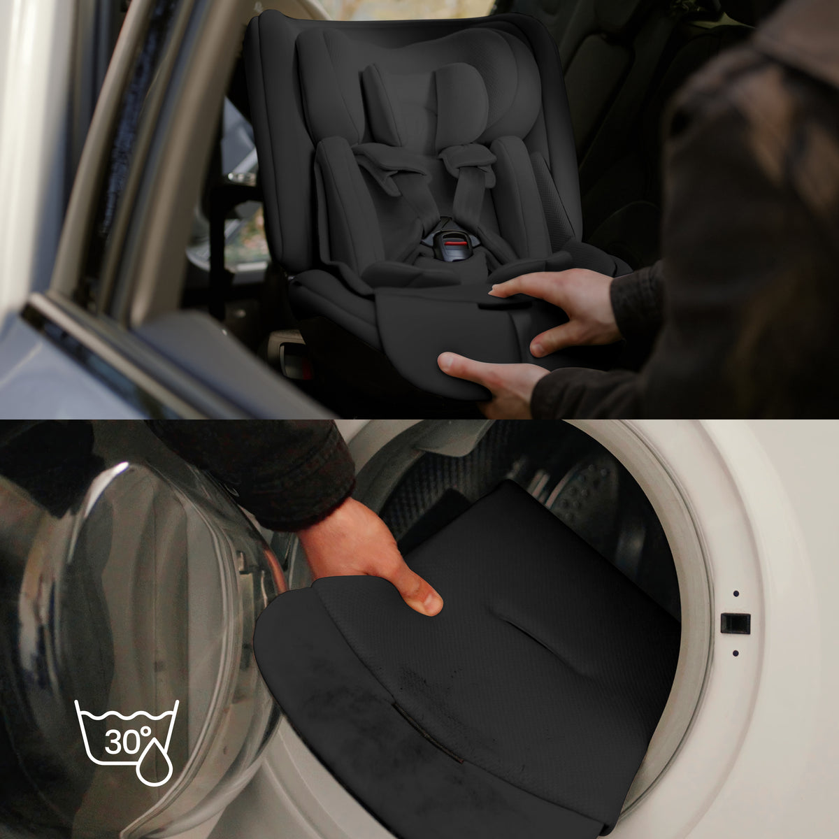 Motion 3 All Size 360 Extended Rear Facing Car Seat Iconic Black