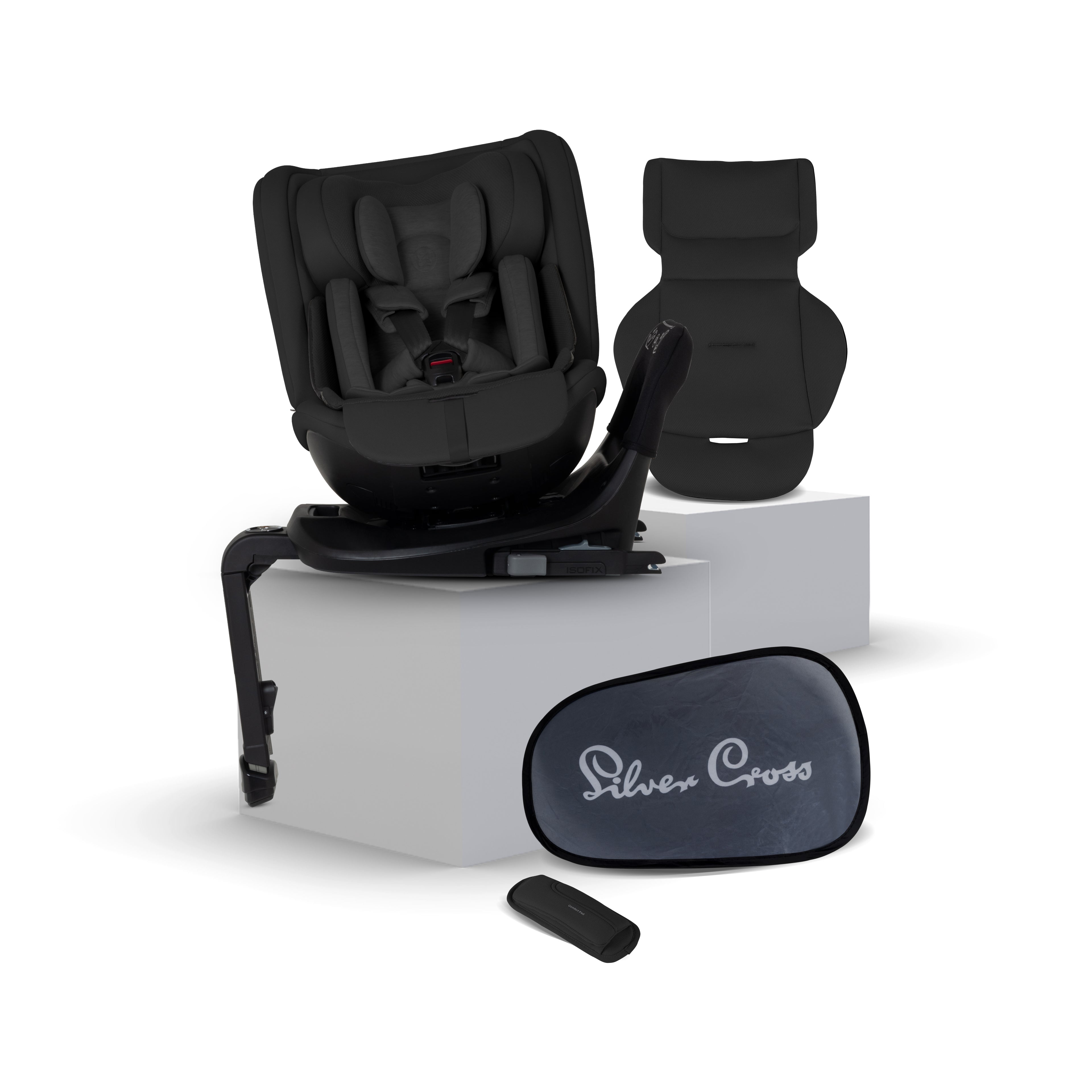Scaun auto rotativ 360 Silver Cross Motion 3 All-Size Iconic Black vedere principala