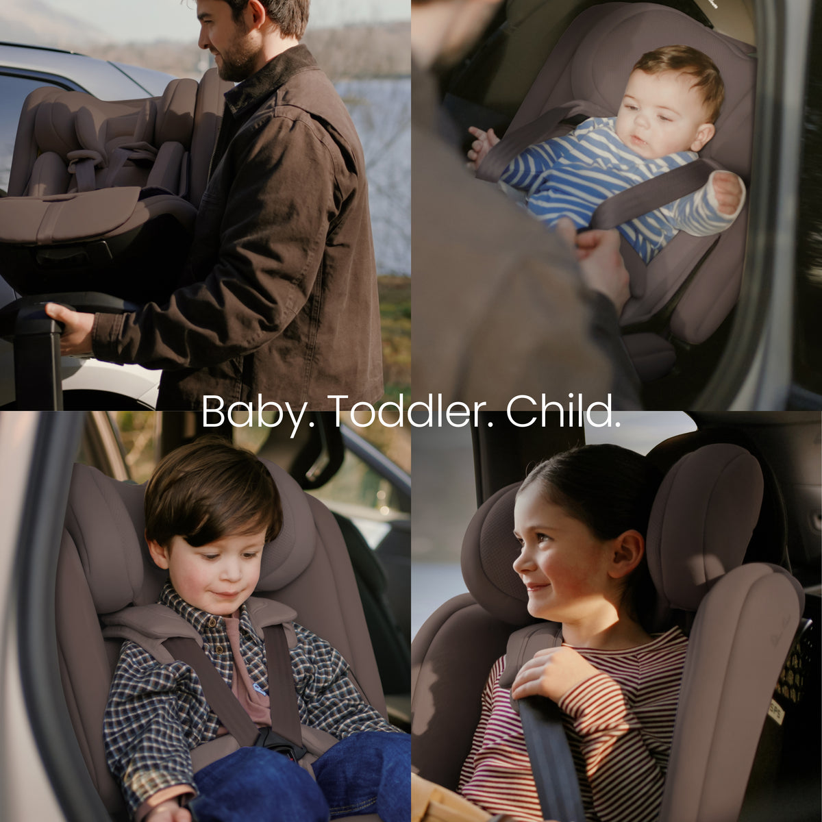 Motion 3 All Size 360 Extended Rear Facing Car Seat Timeless Cocoa