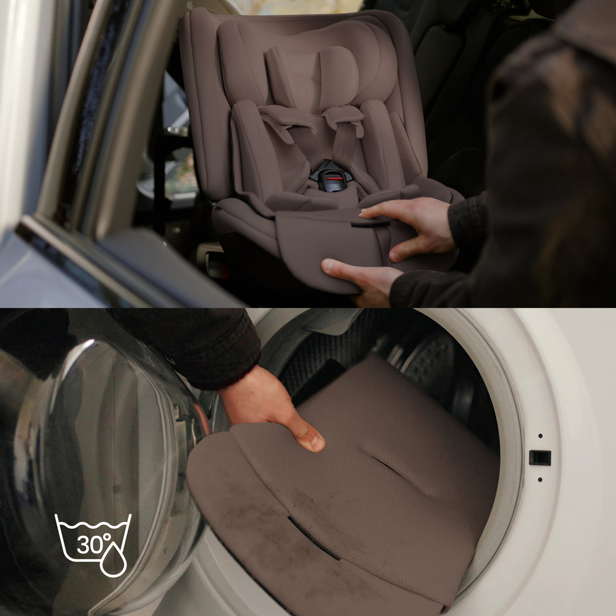 Motion 3 All Size 360 Extended Rear Facing Car Seat Timeless Cocoa