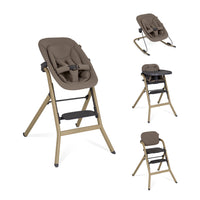 Nest & Nurture Highchair and Bouncer Bundle Biscuit