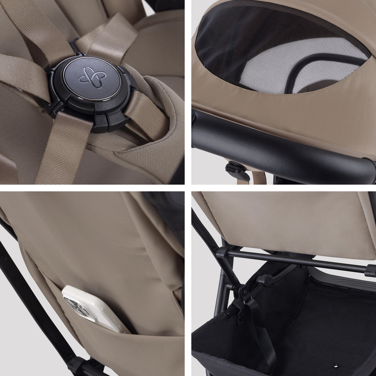 Nia Champagne Compact Travel Stroller
