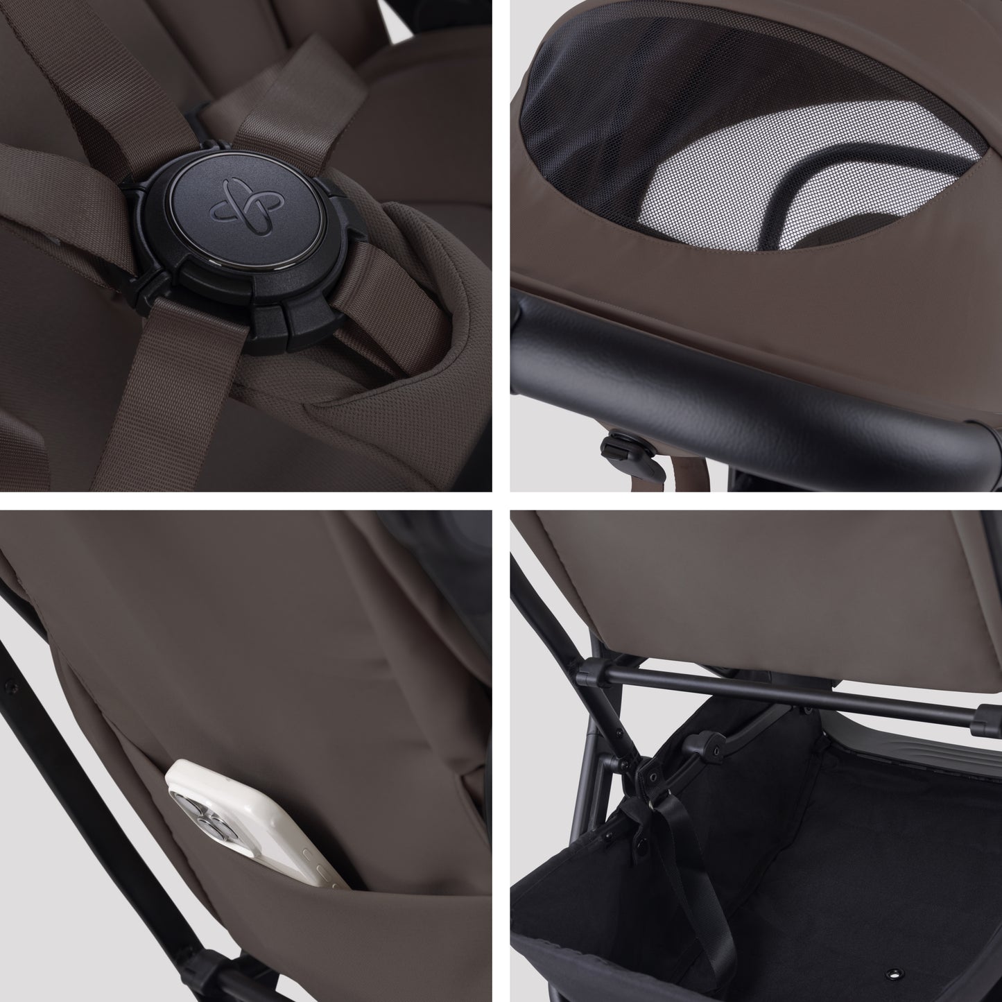 Nia Chocolate Compact Travel Stroller