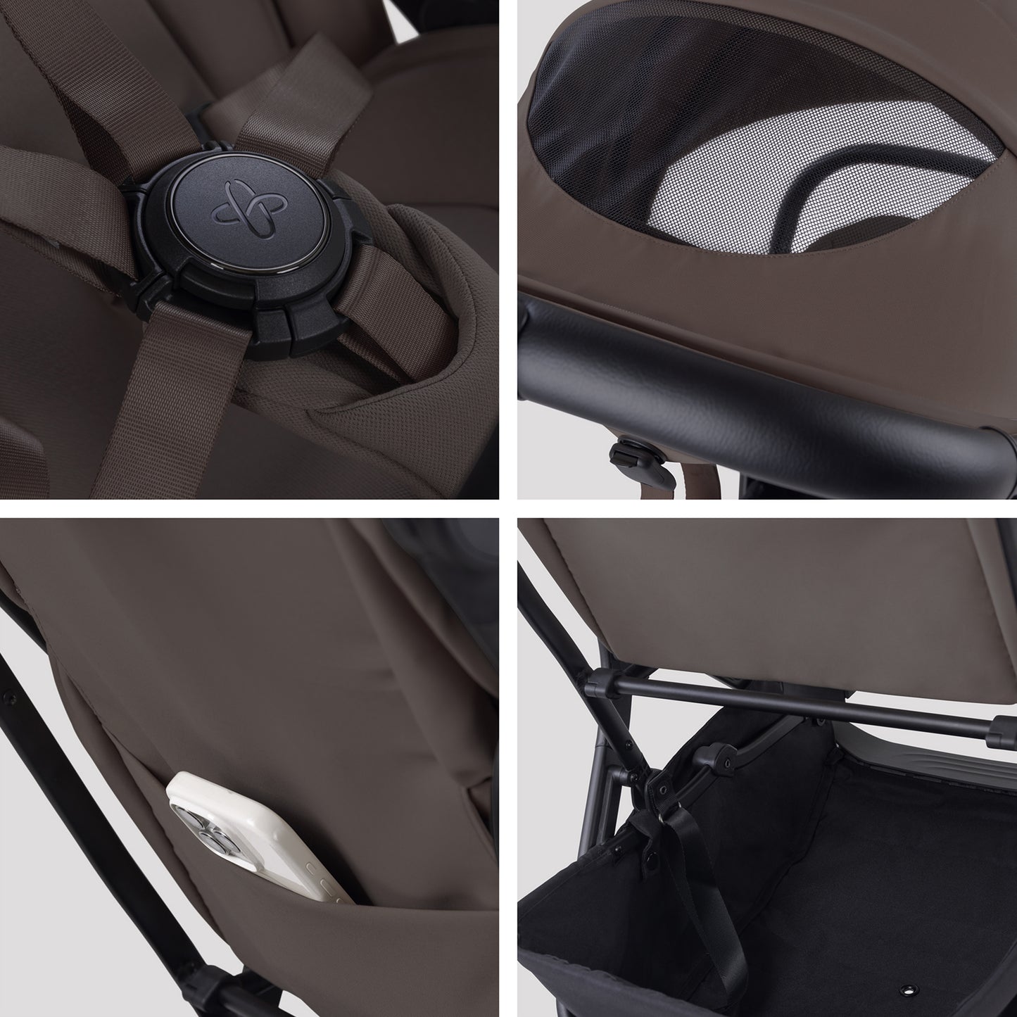 Nia Chocolate Compact Travel Stroller