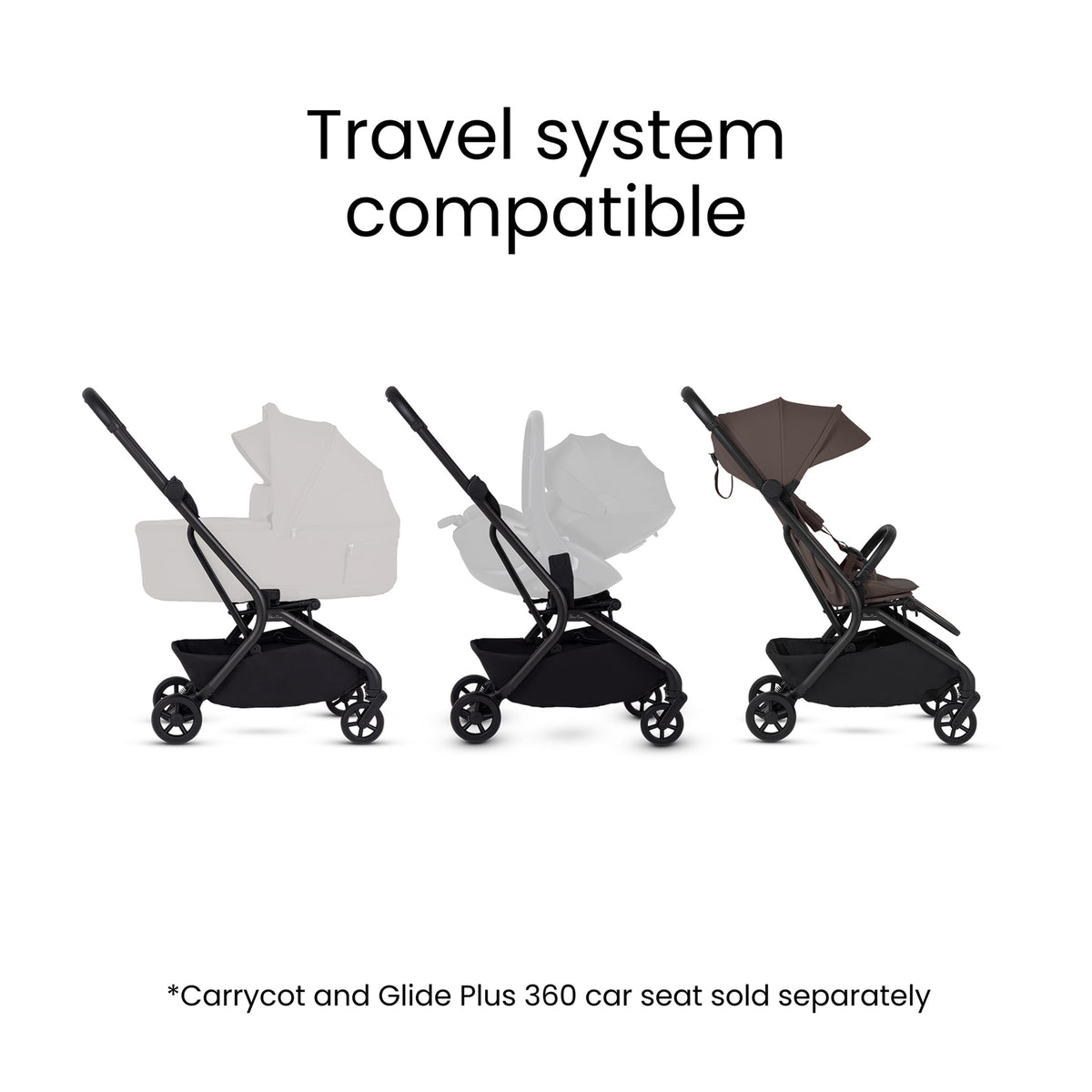 Nia Chocolate Compact Travel Stroller