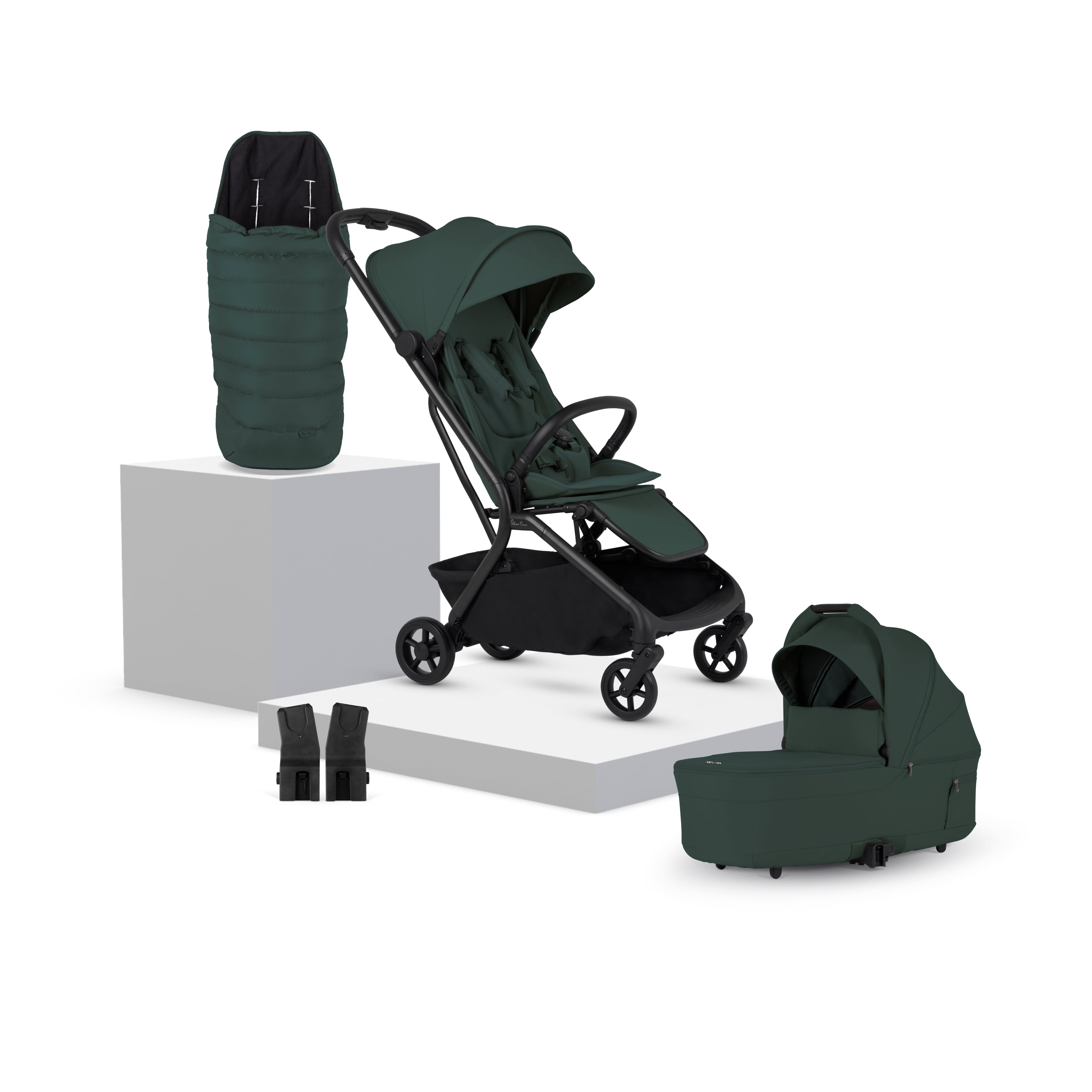 Silver Cross Nia stroller with carrycot, Conifer