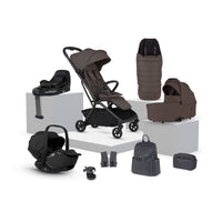 Nia Chocolate Compact Travel System with Accessory Pack Iconic Black (12 Piece)