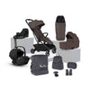 Nia Chocolate Compact Travel System with Accessory Pack Iconic Black (12 Piece)