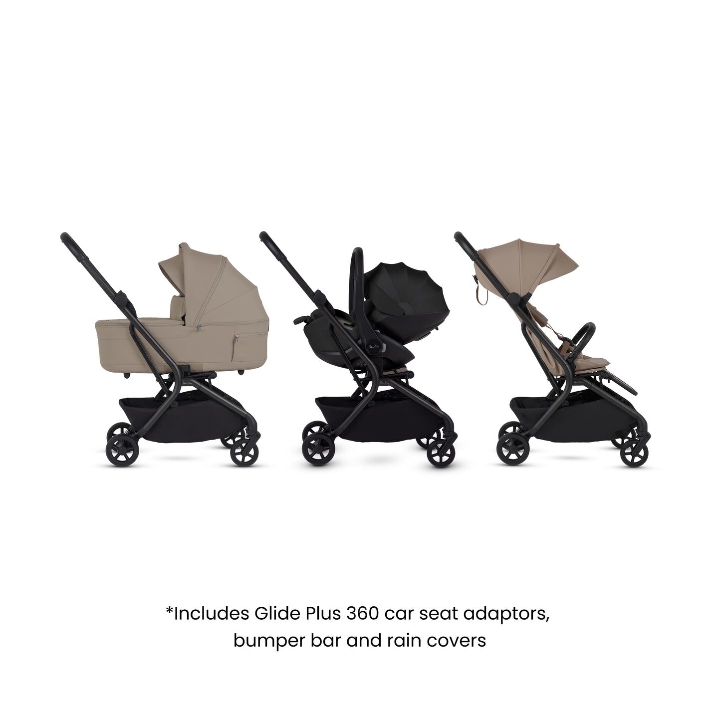 Nia Champagne Compact Travel System with Accessory Pack (12 Piece)