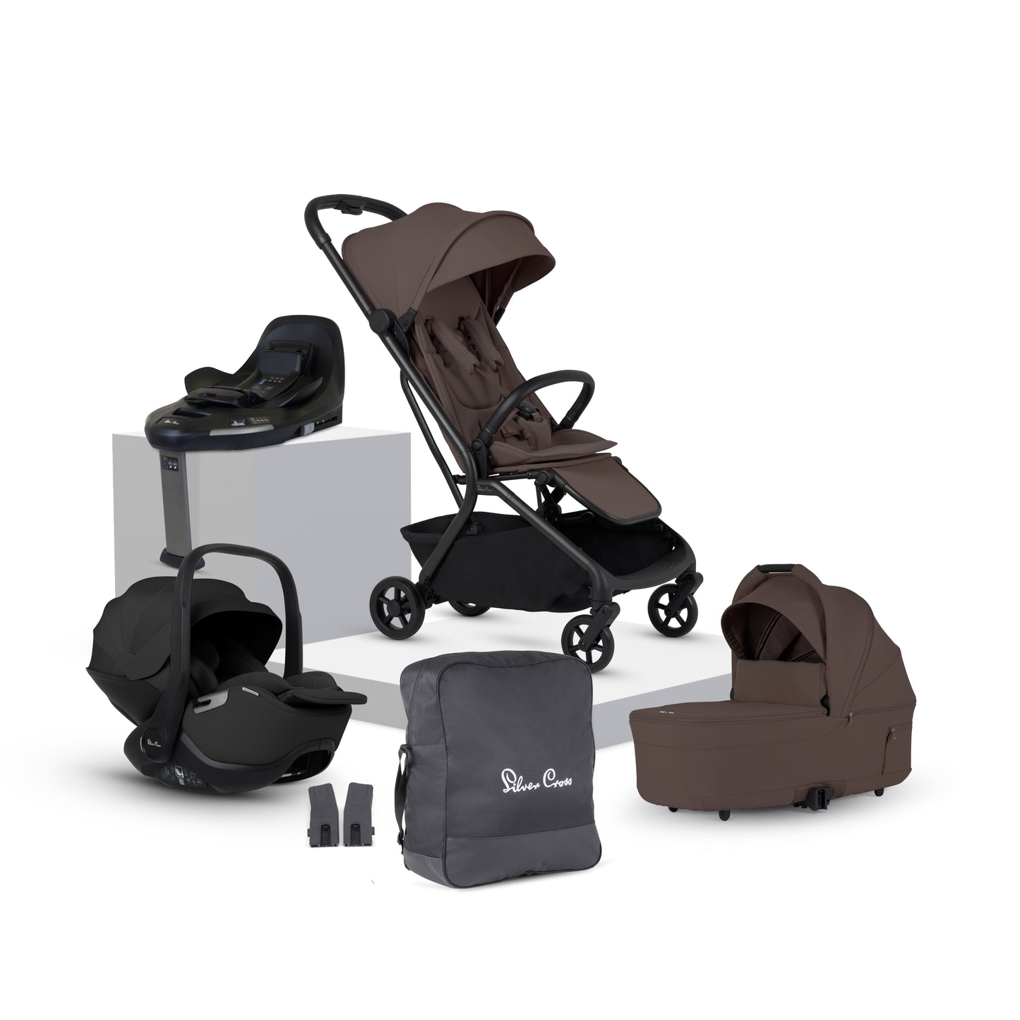 Nia Chocolate Compact Travel System Iconic Black (8 Piece)
