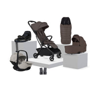 Nia Chocolate Compact Travel System Natural Taupe (8 Piece)