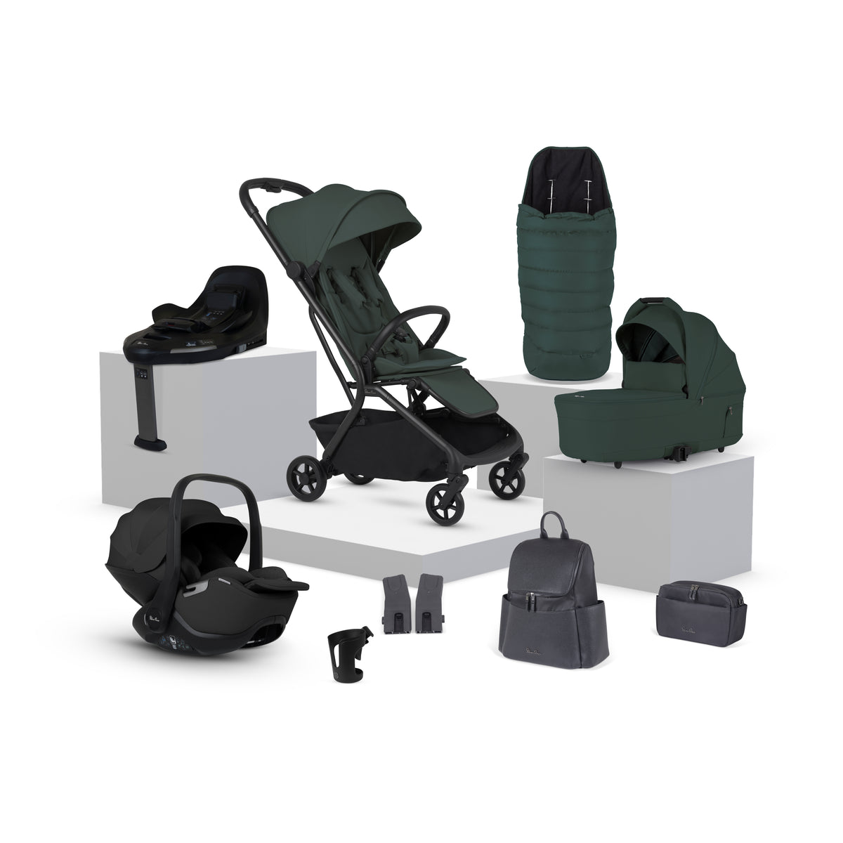 Nia Conifer Compact Travel System with Accessory Pack (12 Piece)