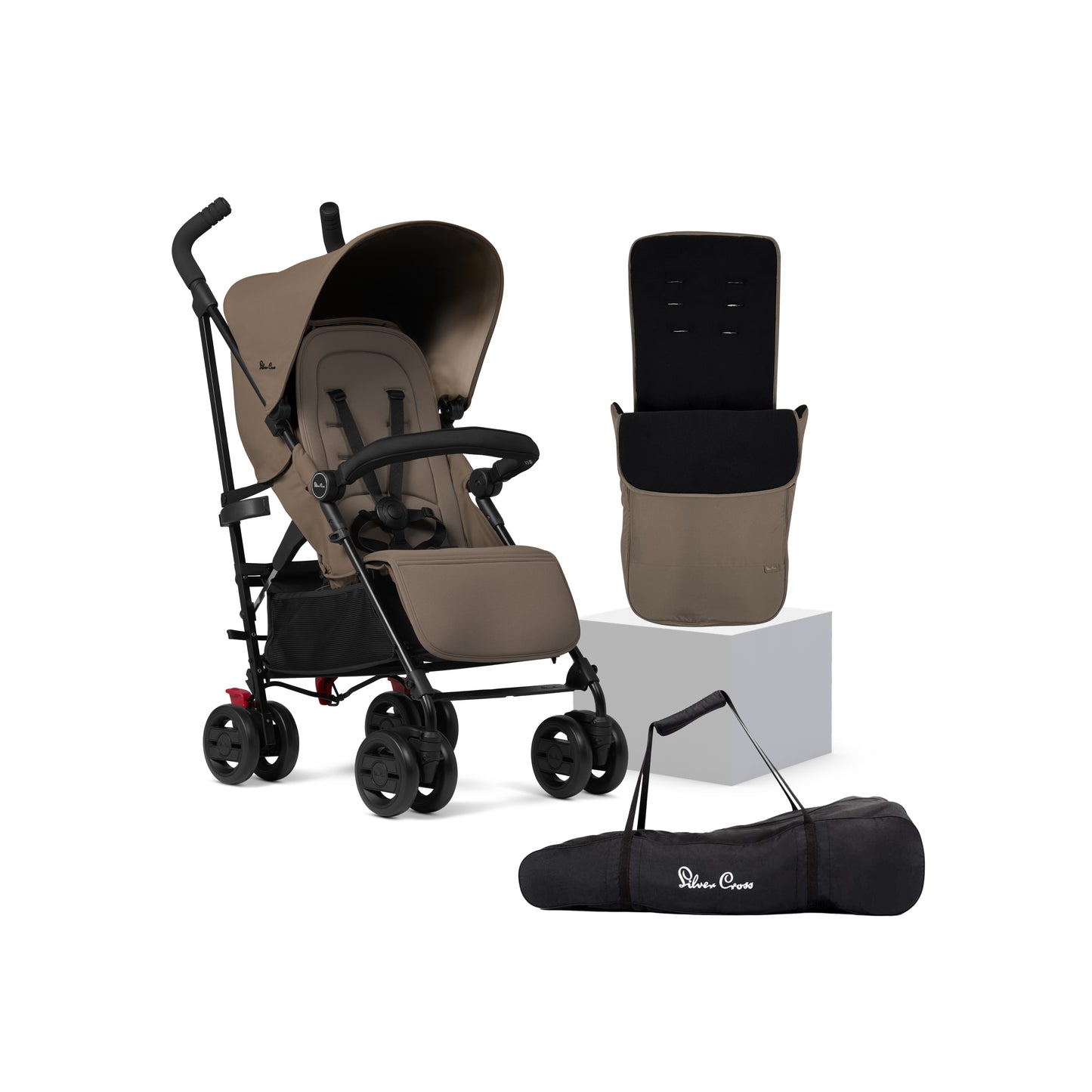 Pop 2 Cobble Stroller & Footmuff Bundle (4 piece)