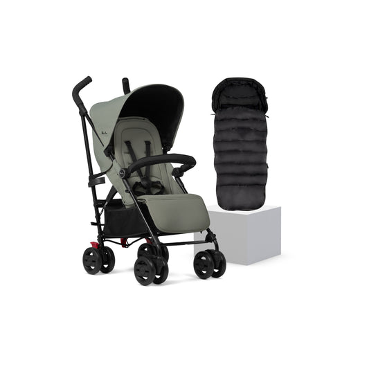 Pop 2 Sage Stroller & Footmuff Bundle (4 piece)