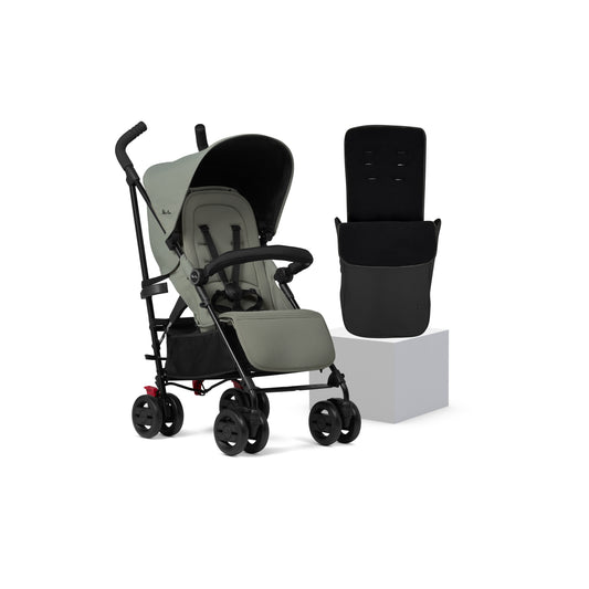 Pop 2 Sage Stroller & Footmuff Bundle (4 piece)