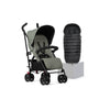 Pop 2 Sage Stroller & Footmuff Bundle (4 piece)