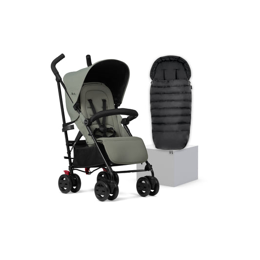 Pop 2 Sage Stroller & Footmuff Bundle (4 piece)