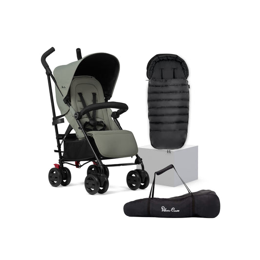 Pop 2 Sage Stroller & Footmuff Bundle (4 piece)