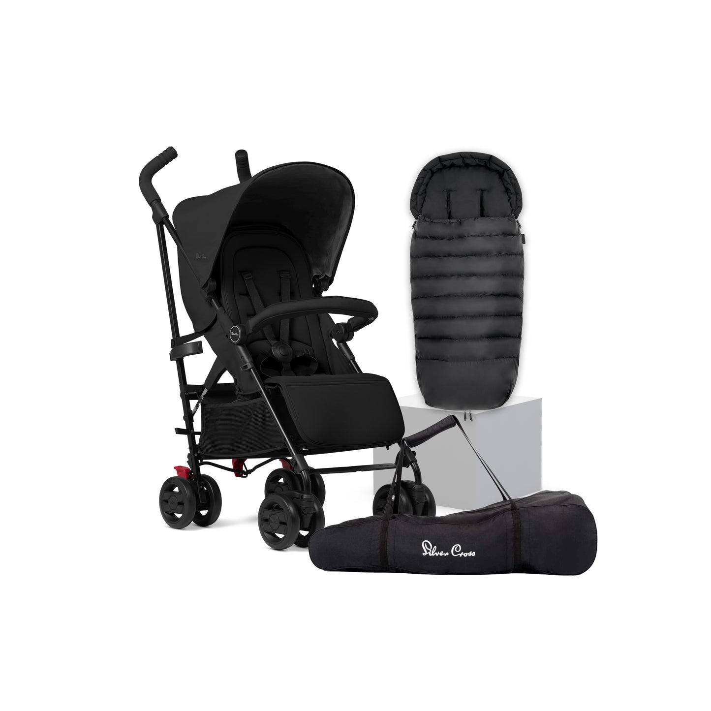 Pop 2 Space Stroller & Footmuff Bundle (4 piece)