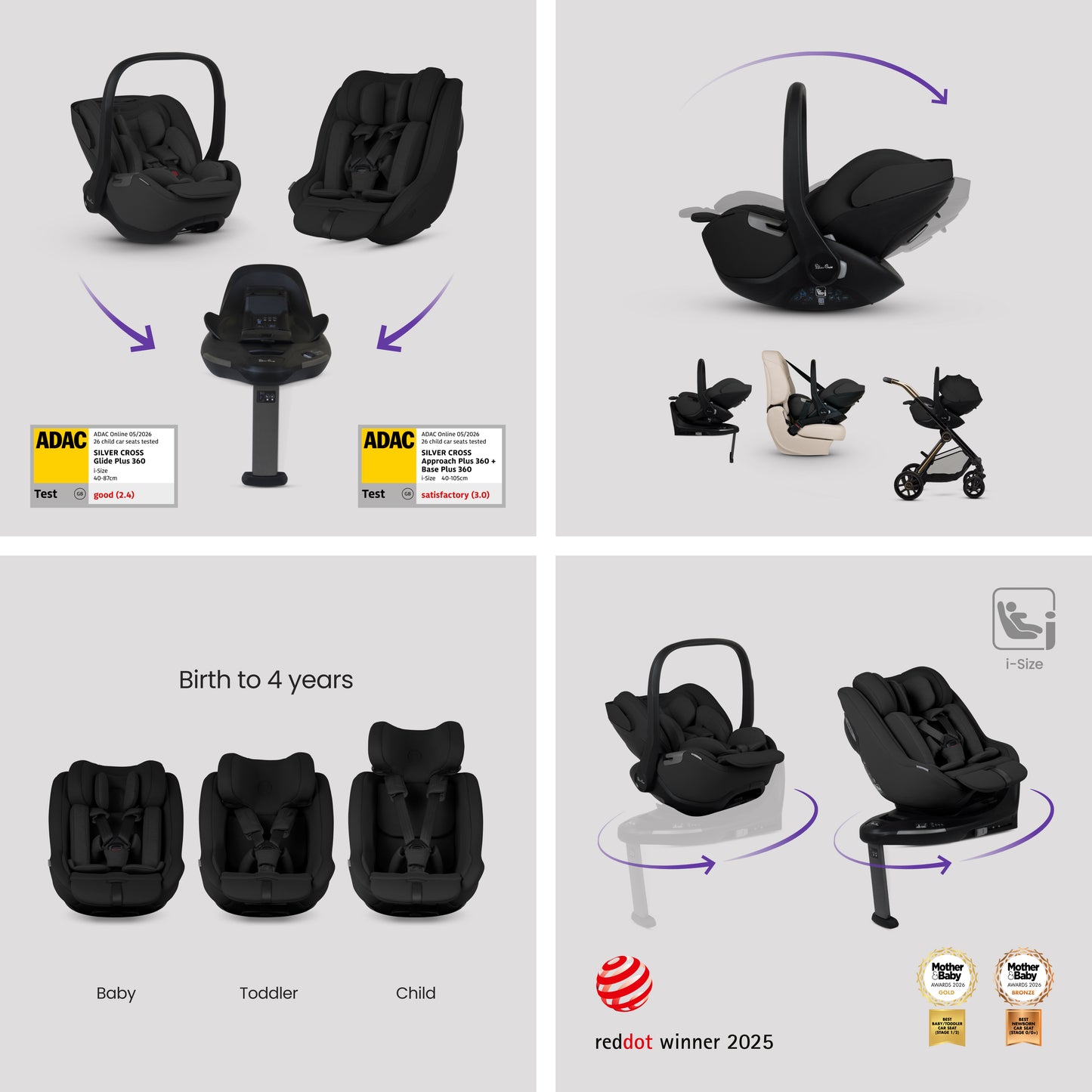 Reef 2 SPECIAL EDITION Espresso Travel System Ultimate 360 Iconic Black Family Car Seat Bundle (12 piece)