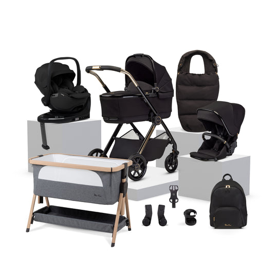 Reef 2 SPECIAL EDITION Espresso Travel System Ultimate 360 Iconic Black Infant Carrier Bundle (12 piece)