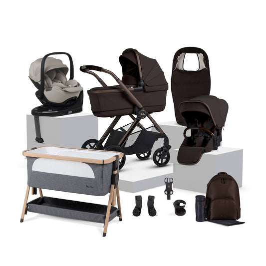 Reef 2 SPECIAL EDITION Ganache Travel System Ultimate 360 Natural Taupe Infant Carrier Bundle (12 piece)