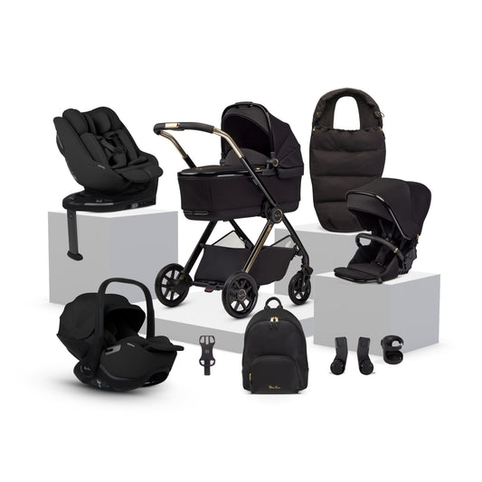 Reef 2 SPECIAL EDITION Espresso Travel System Ultimate 360 Iconic Black Family Car Seat Bundle (12 piece)