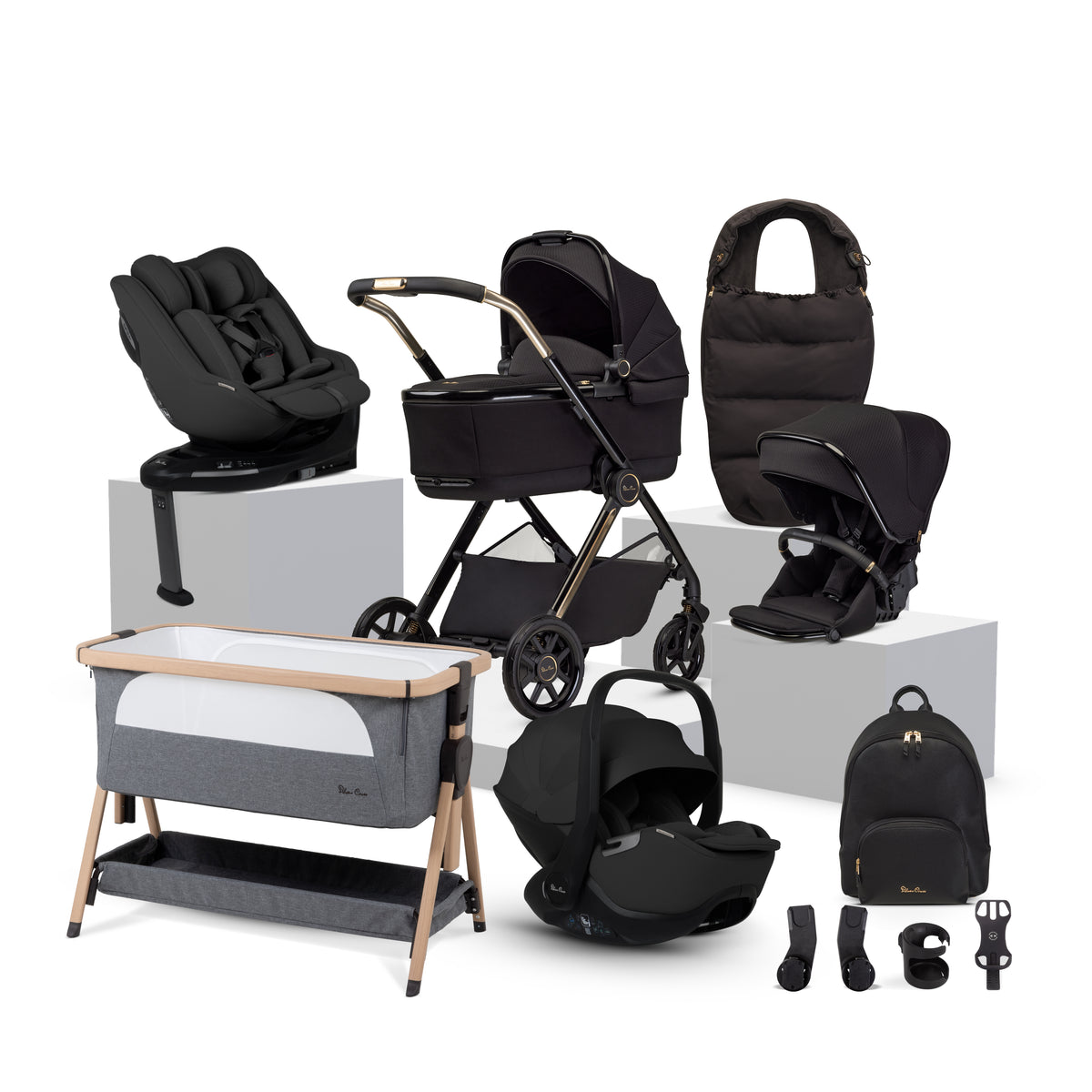 Reef 2 SPECIAL EDITION Espresso Travel System Ultimate 360 Iconic Black Family Car Seat Bundle (13 piece)