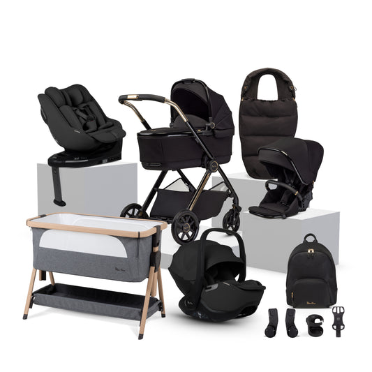 Reef 2 SPECIAL EDITION Espresso Travel System Ultimate 360 Iconic Black Family Car Seat Bundle (13 piece)