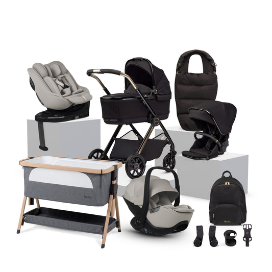 Reef 2 SPECIAL EDITION Espresso Travel System Ultimate 360 Natural Taupe Family Car Seat Bundle (13 piece)