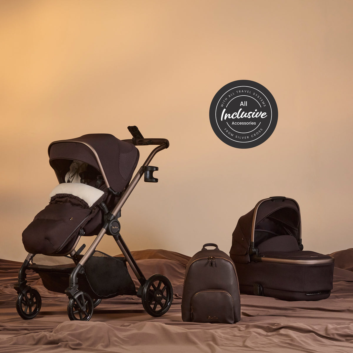 Reef 2 SPECIAL EDITION Ganache Travel System Ultimate 360 Timeless Cocoa Family Car Seat Bundle (13 piece)