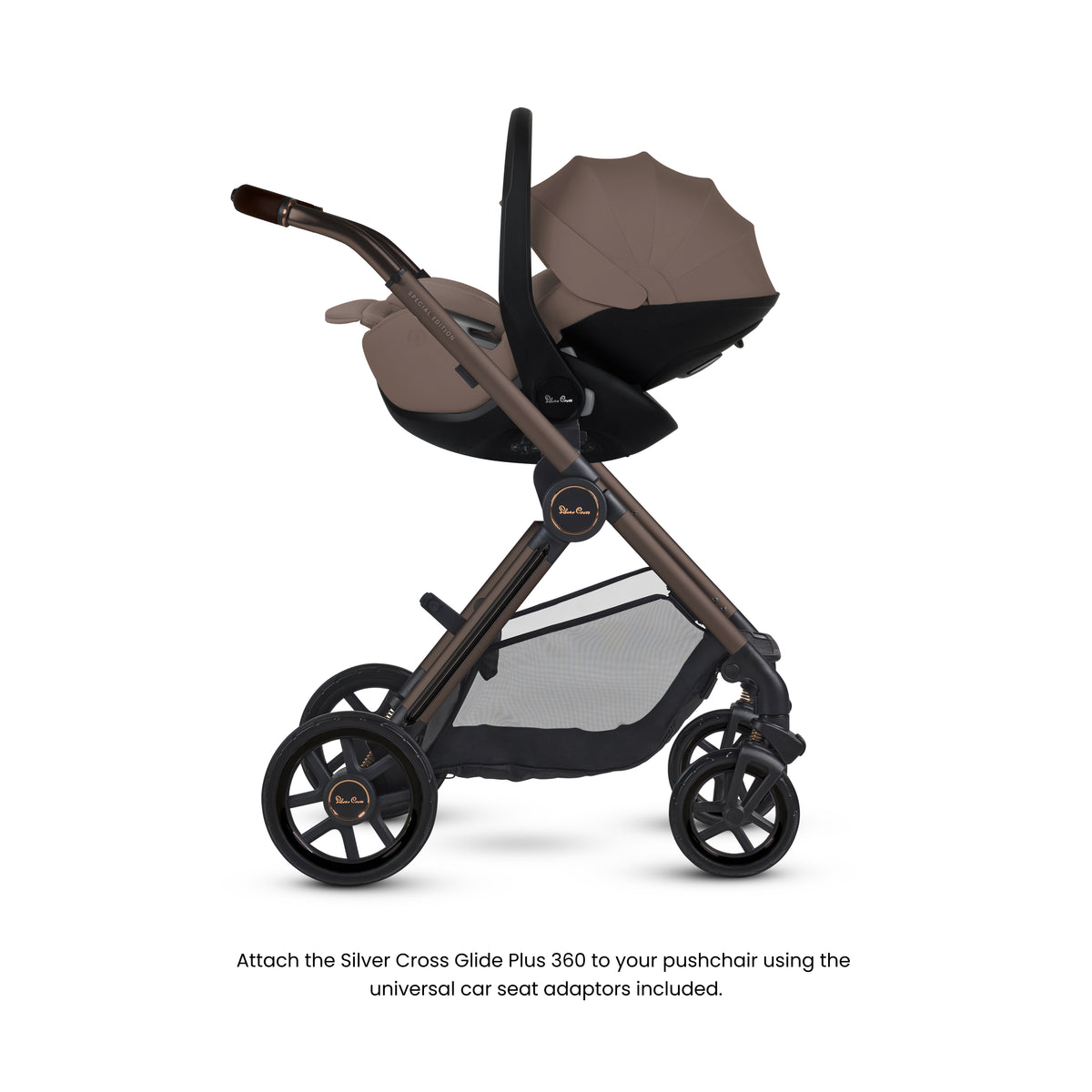 Reef 2 SPECIAL EDITION Ganache Travel System Ultimate 360 Timeless Cocoa Family Car Seat Bundle (13 piece)