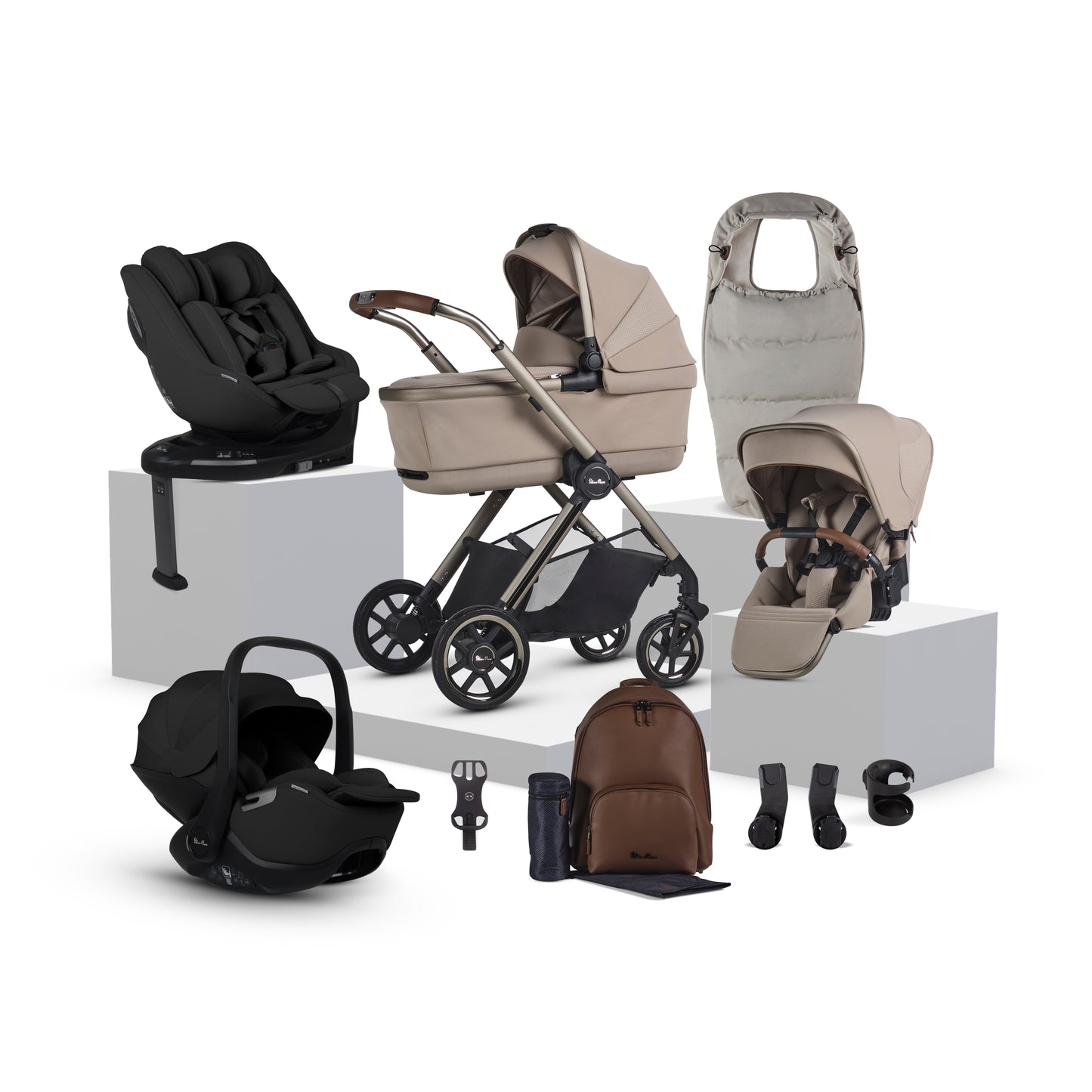 Reef 2 SPECIAL EDITION Frappe Travel System Ultimate 360 Iconic Black Family Car Seat Bundle (12 piece)