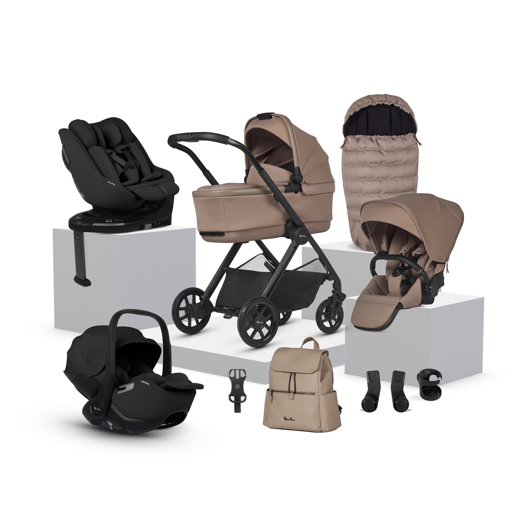Reef Mocha Ultimate 360 Family Car Seat Bundle Silver Cross UK