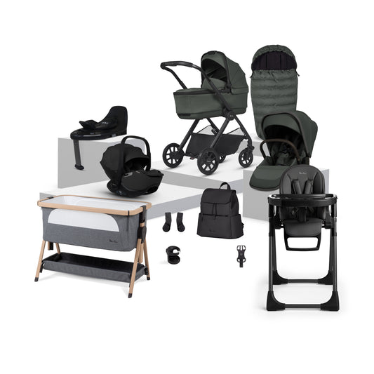 Reef 2 Pewter Travel System Ultimate Baby Bundle (15 piece)