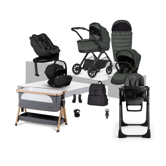 Reef 2 Pewter Travel System Ultimate Family Baby Bundle (16 piece)