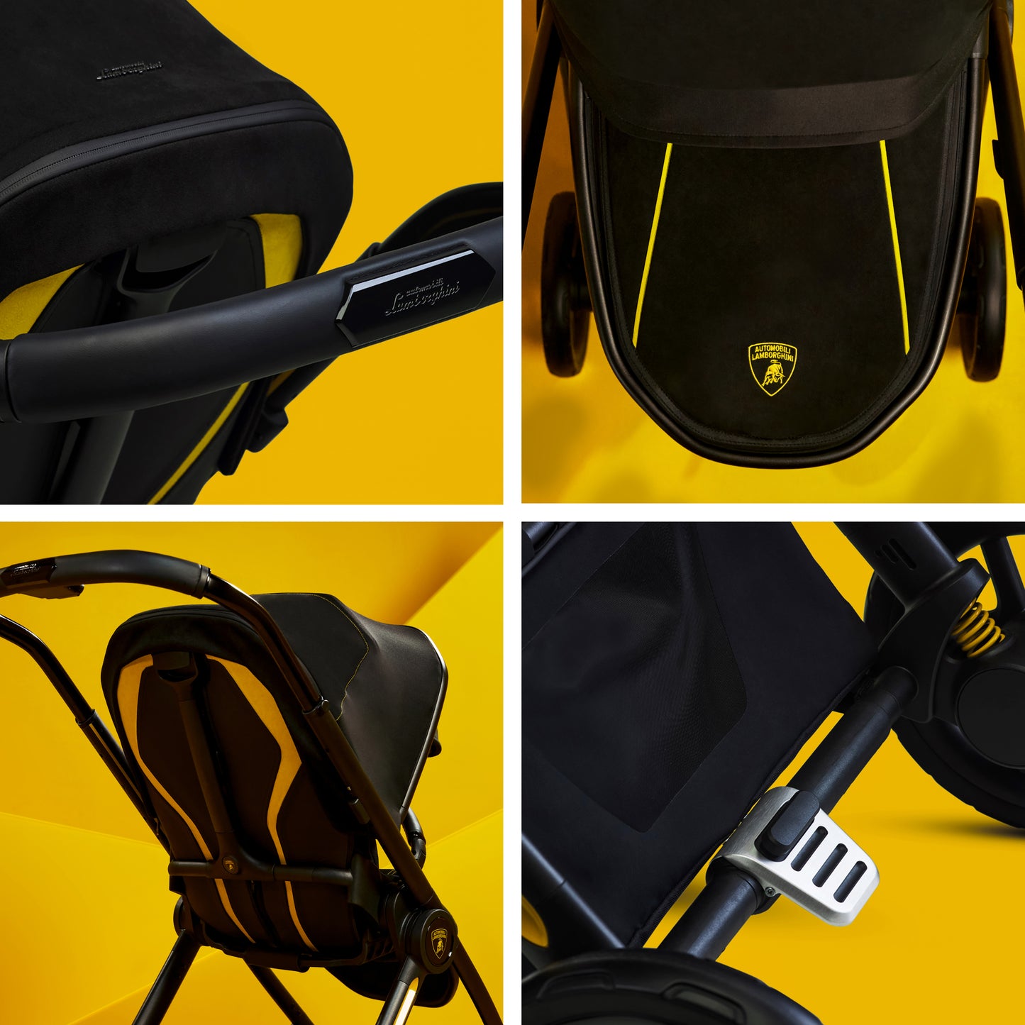 Silver Cross x Automobili Lamborghini Reef AL Giallo Travel System Accessory Bundle