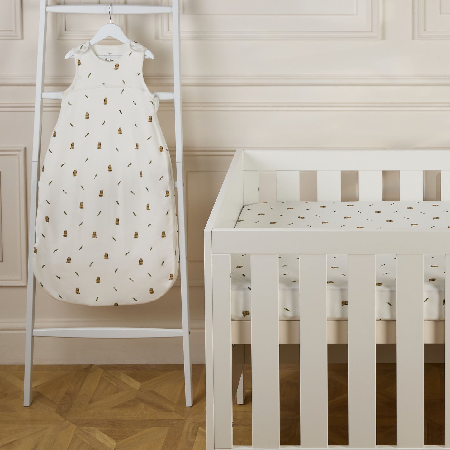 Rosa & Blue for Silver Cross Cot Bed Starter Set - Bunny Print