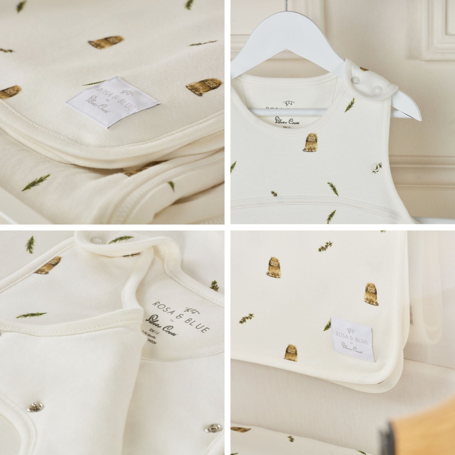 Rosa & Blue for Silver Cross New Arrival Crib Bedding Set - Bunny Print