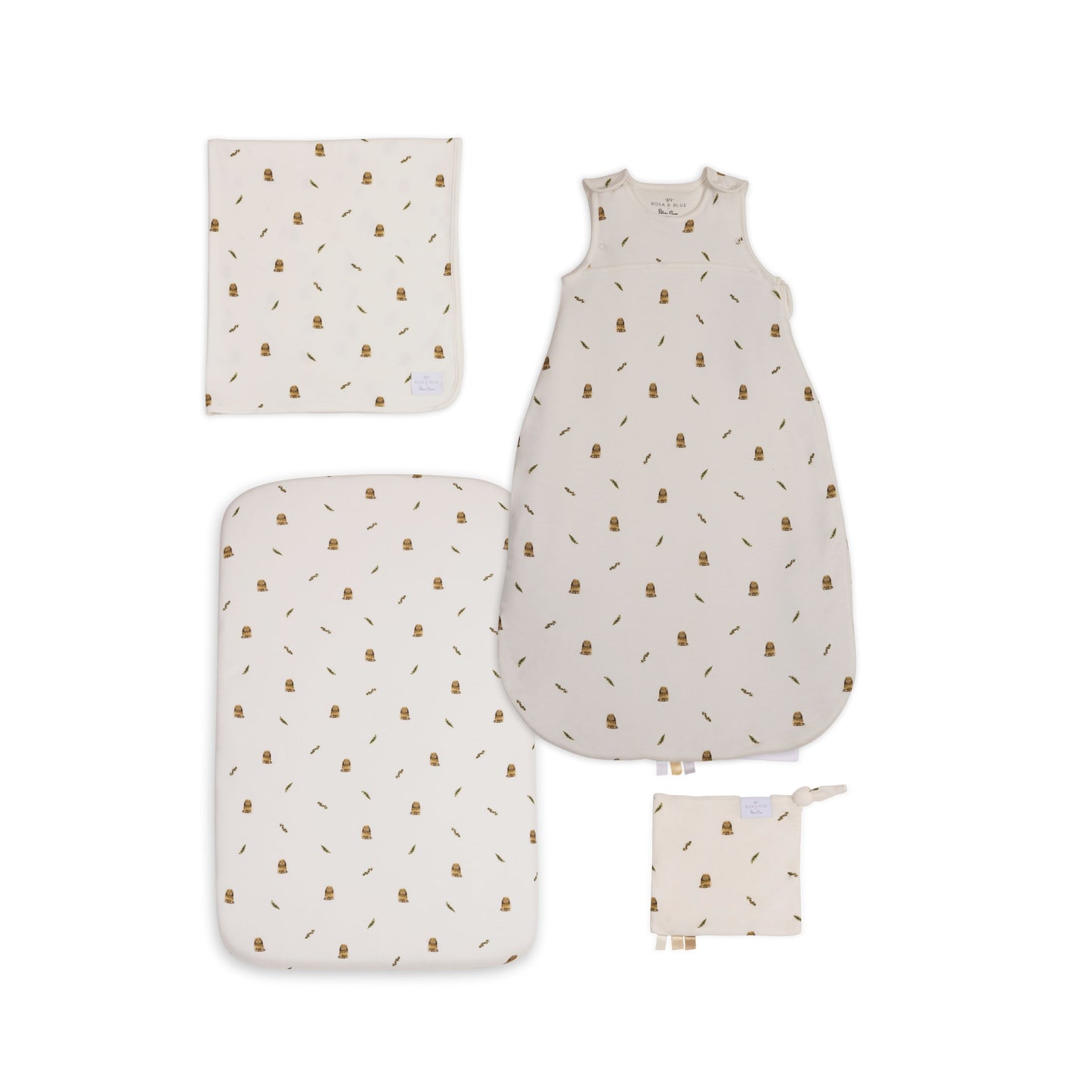 Rosa & Blue for Silver Cross Cot Bed Starter Set - Bunny Print