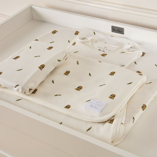 Rosa & Blue for Silver Cross New Arrival Crib Bedding Set - Bunny Print