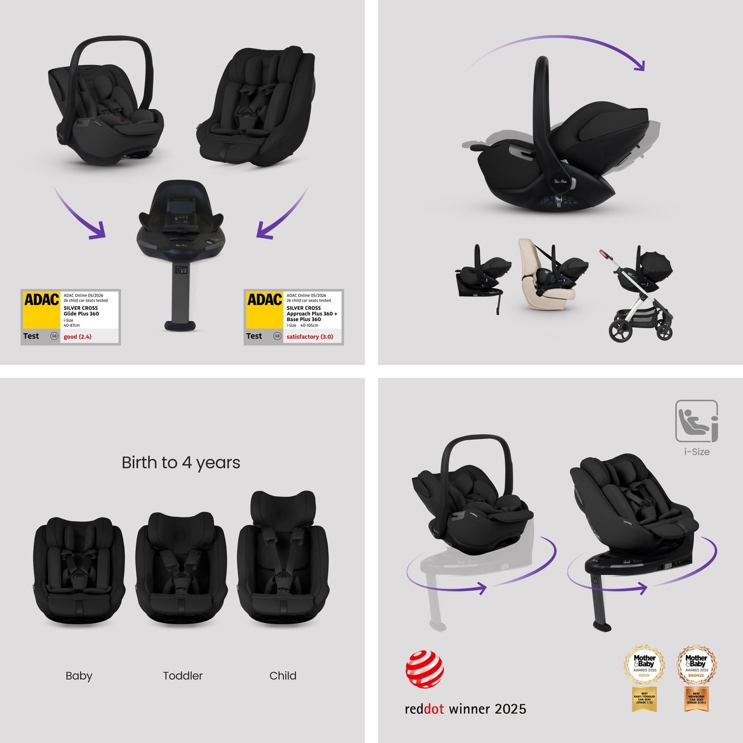 Tide Stone Travel System Ultimate 360 Family Car Seat Bundle (12 piece)