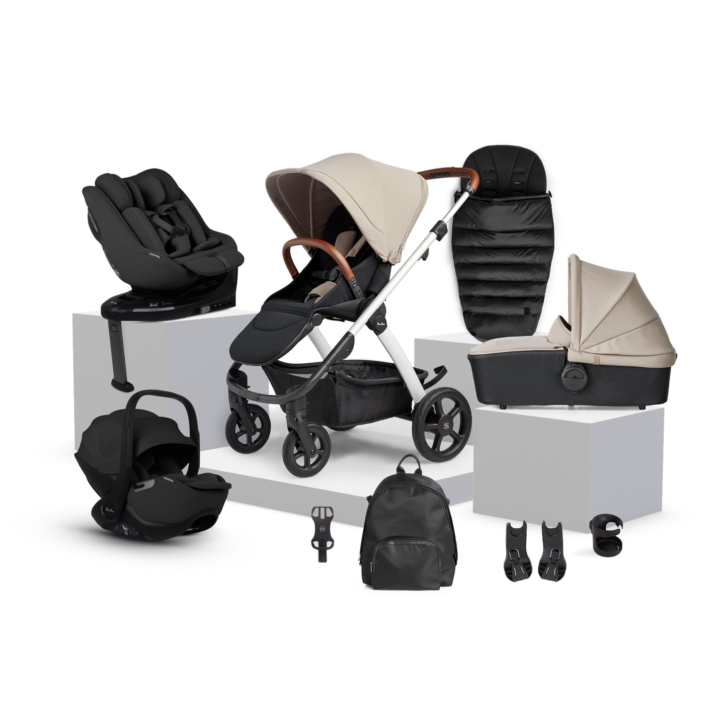 Tide Stone Travel System Ultimate 360 Family Car Seat Bundle (12 piece)