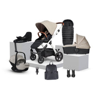 Tide Stone Travel System Ultimate 360 Natural Taupe Infant Carrier Bundle (10 piece)