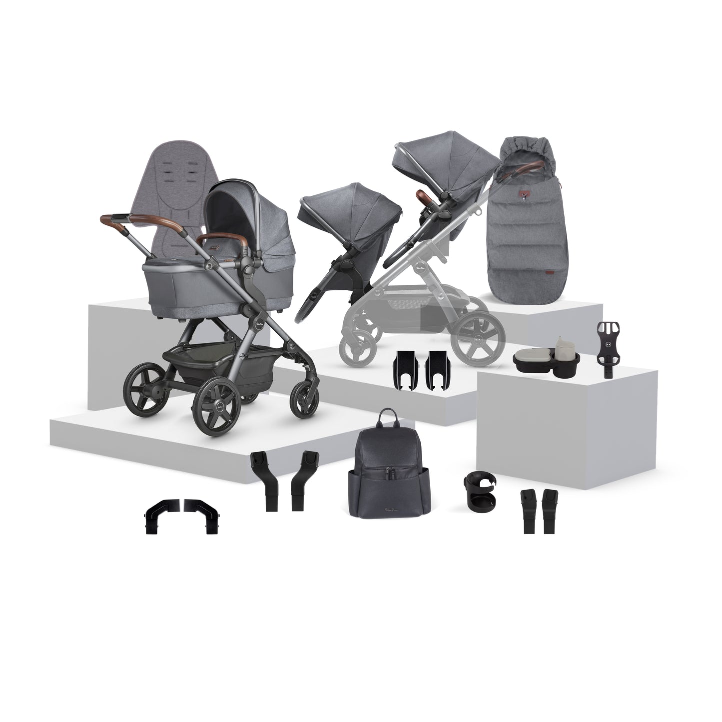 Wave 3 Lunar Single to Double Travel System Growing Family Bundle (17 piece)